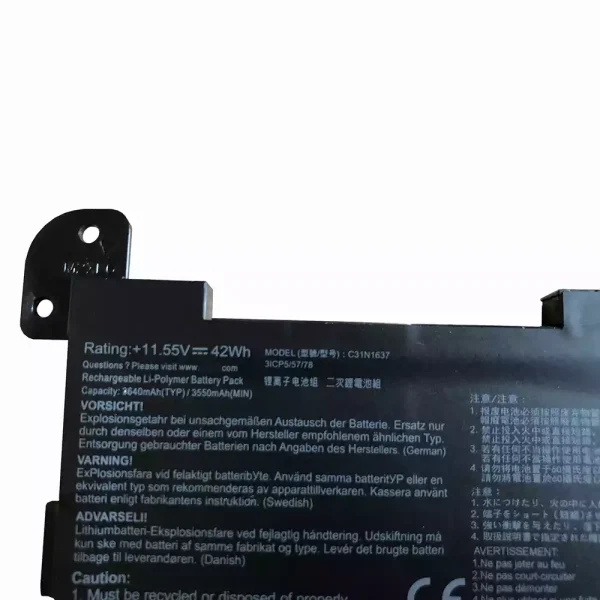 Baterija za Prijenosno računalo ASUS C31N1637 - Image 3