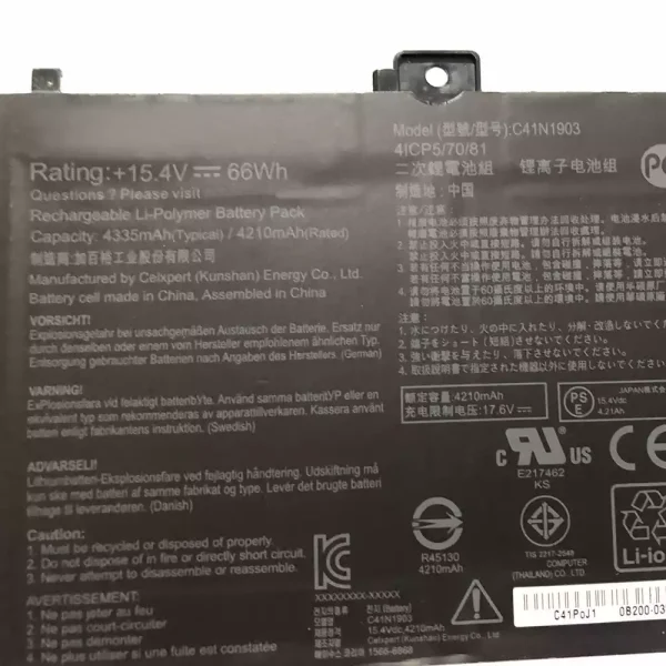 Baterija za Prijenosno računalo ASUS C41N1903 - Image 3