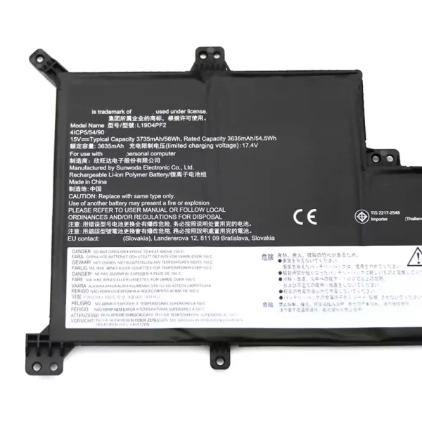 Baterija za Prijenosno računalo LENOVO L19D4PF2 L19L4PF2 5B10W89846 SB10W89847 - Image 3