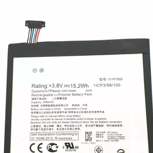 Baterija za Tablet ASUS C11P1505 - Image 3