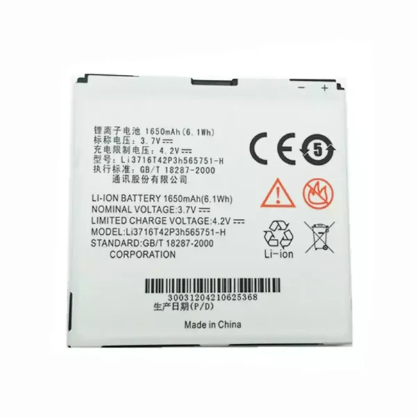 Pametni telefon Baterija LI3716T42P3H565751-H za ZTE V889D,N880E,N860,N855D,U885,U880E