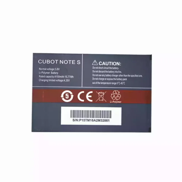 Pametni telefon Baterija za CUBOT NOTE S