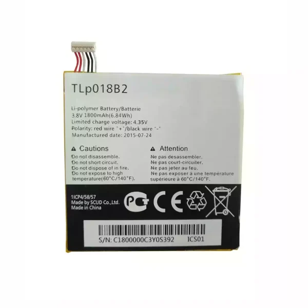 Pametni telefon Baterija TLP018B2 za Alcatel onetouch OTS820,P606