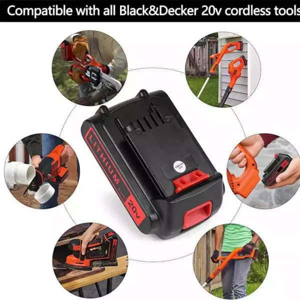 20V 2.5Ah Zamjenska baterija za Black&Decker LBX4020 LBXR20 LBXR20B LBXR20-OPE LBXR2020 LB20 LBX20 LB2X4020 - Image 4