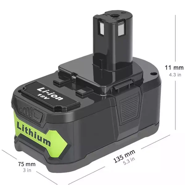 18V 3.0Ah Zamjenska baterija za Ryobi CHD-1801M,CHI-1802M,CHP-1802M,CHV-180L,CHV-18WDM CJS-180L,CJS-180LM,CJSP-1801QEOM,CJSP-180QEO - Image 3