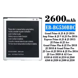 Pametni telefon Baterija EB-BG530BBC za Samsung J3/J3 2016/J3 Pro 2016/J5/J5 2015