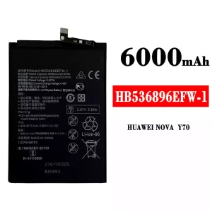 Pametni telefon Baterija HB536896EFW-1 za HUAWEI NOVA Y70