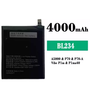 Pametni telefon Baterija BL234 za Lenovo P70/P70-A/A5000