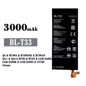 Pametni telefon Baterija BL-T33 za LG Q6 /Q6+ /Q6a /G6mini