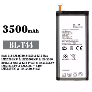 Pametni telefon Baterija BL-T44 za LG Stylo 5 / K50 / K12 Max /Q60 / K12 Prime /LK51