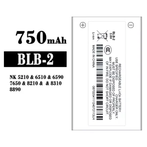 Pametni telefon Baterija BLB-2 za Nokia NK 5210/6510/6590/7650/8210/8310/8890
