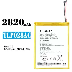 Pametni telefon Baterija TLp028AC za Alcatel Pixi 3 7.0
