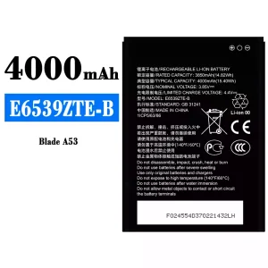 Pametni telefon Baterija E6539ZTE-B za ZTE Blade A53