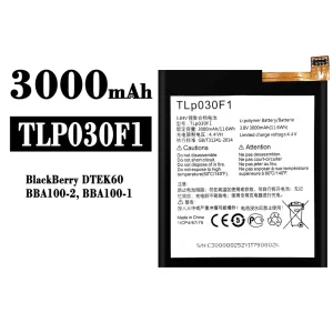 Pametni telefon Baterija TLP030F1 za BlackBerry DTEK60/BBA100/BBA100-1/BBA100-2