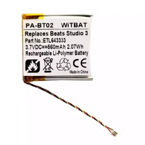 Zamjenska baterija za slušalice Beats Solo AEC643333,ETL643333