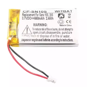 Zamjenska baterija za slušalice Sena 10S,20S,Sena 30K SP46,Sena Tufftalk Lite,Sena 10S-01,Sena 20s-01,Sena 20s evo,Sena 30K-01D,802540